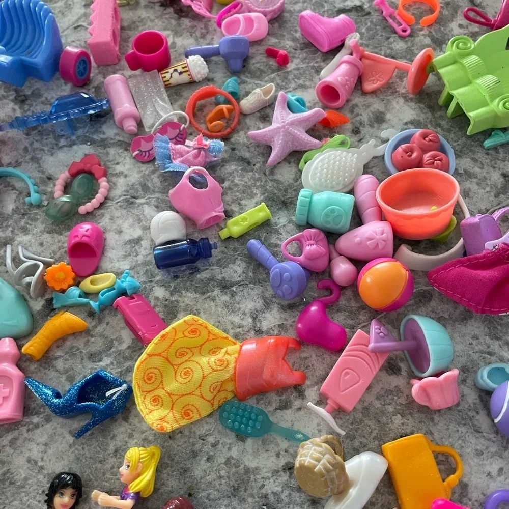 Polly Pocket Huge Lot over 200 pieces